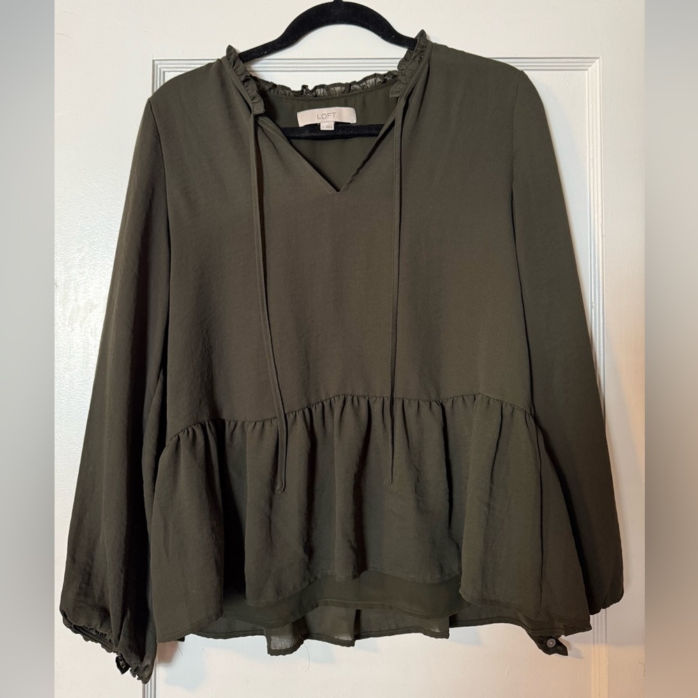 LOFT Dark Olive Women's Blouse